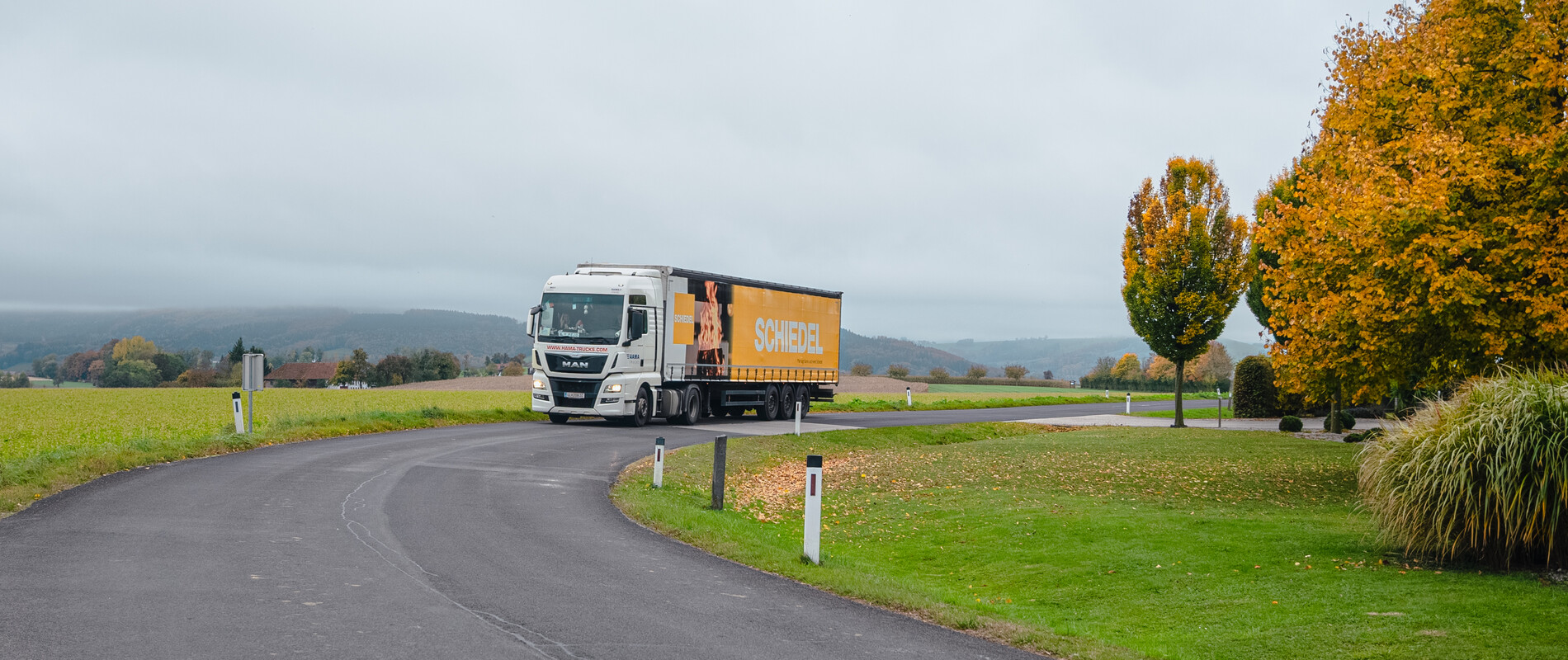 Schiedel lorry on the road