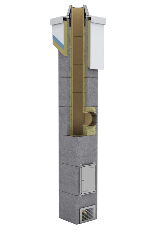 Schéma komínového systému Schiedel STABIL