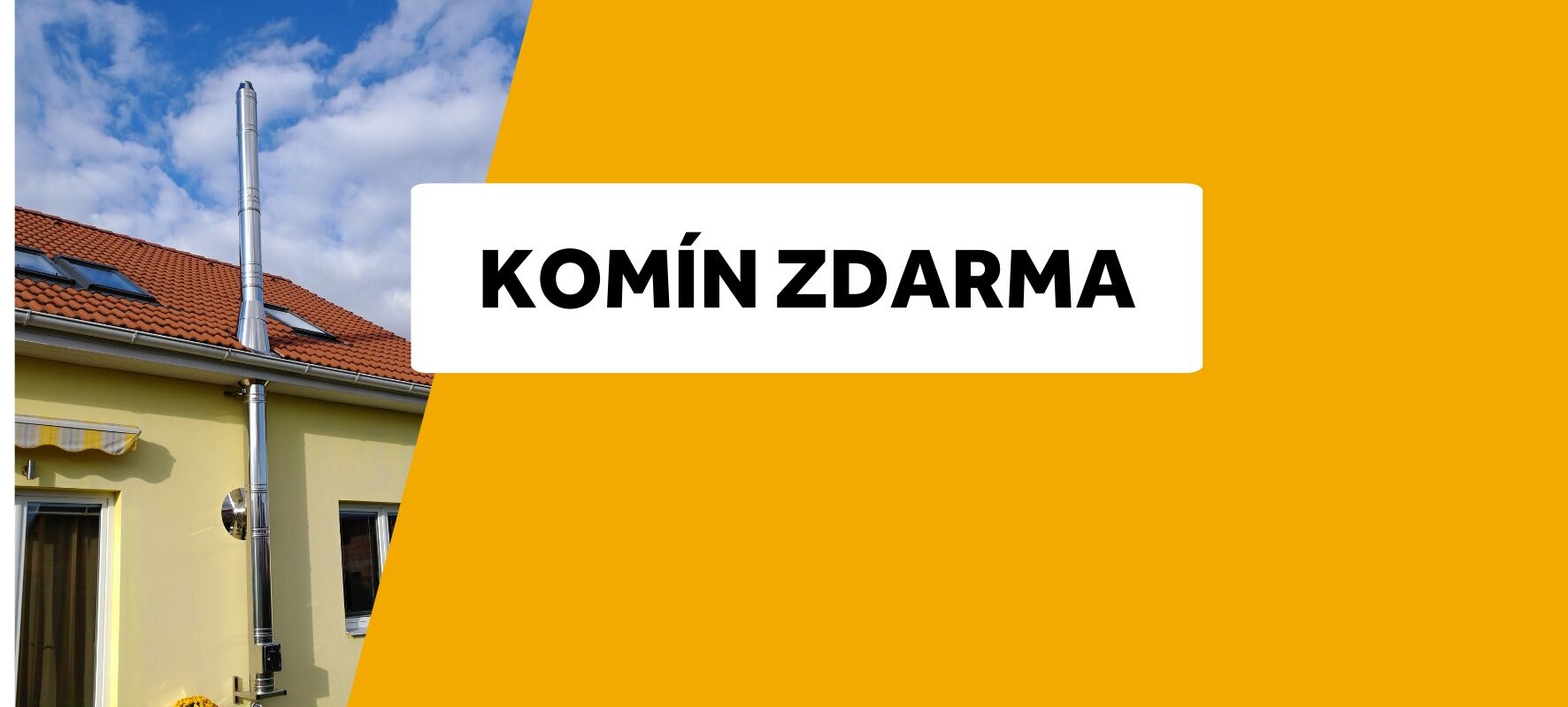 Nerezový komín na domu