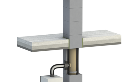 Komín pre bytové domy s viacerými napojeniami