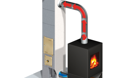 UNI SMART s napojenými krbovými kachlami.