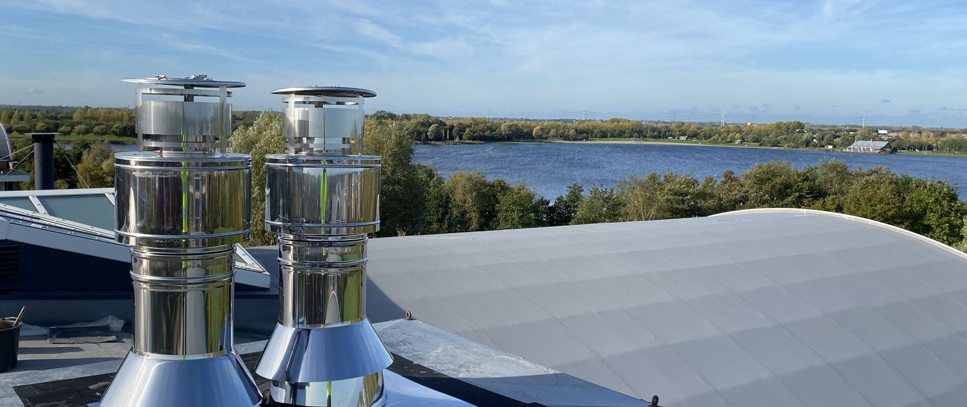 Schiedel CLV installatie bovendaks