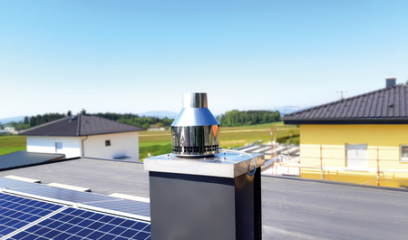 Ignis Vent egy kéményre szerelve