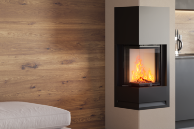Rohový krb KINGFIRE KANTO SC PLANO