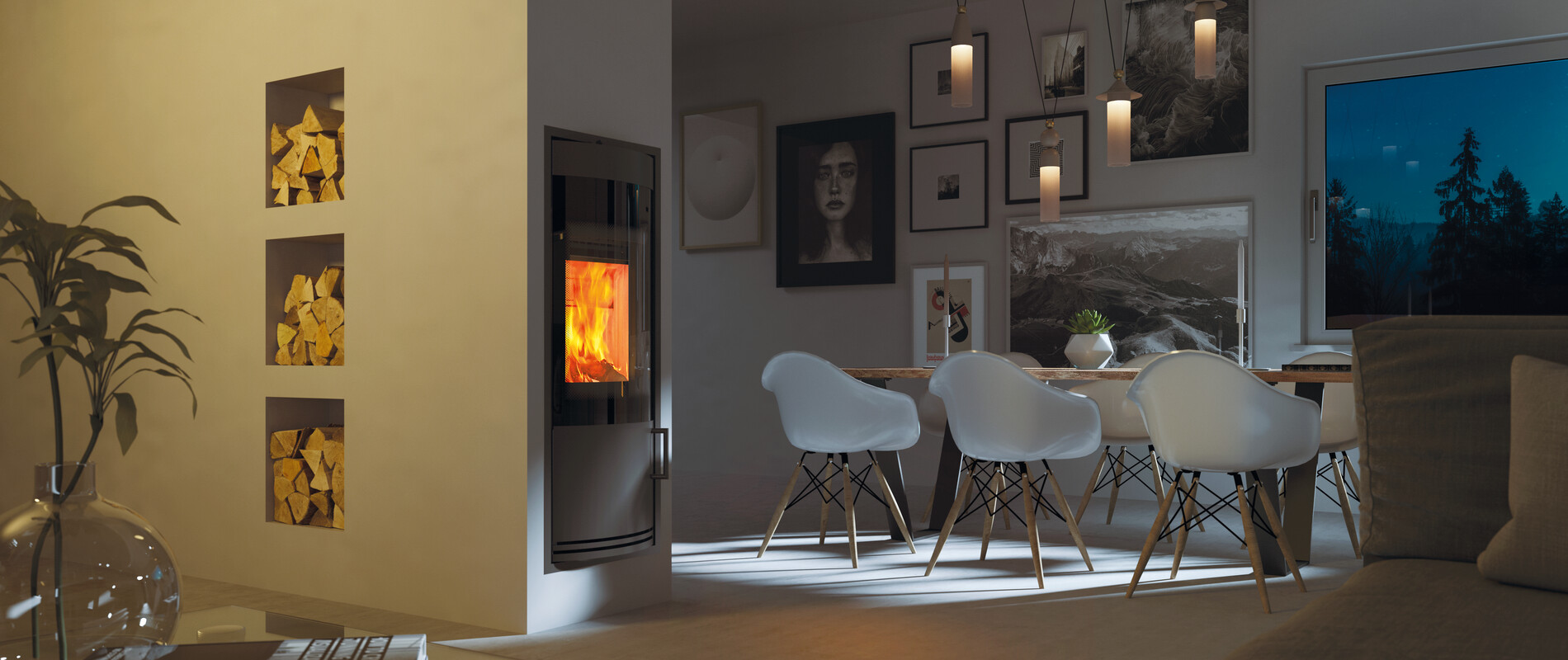 KINGFIRE RONDO - krbová vložka s oblými tvarmi, záruka tepla a svetla za každých okolností