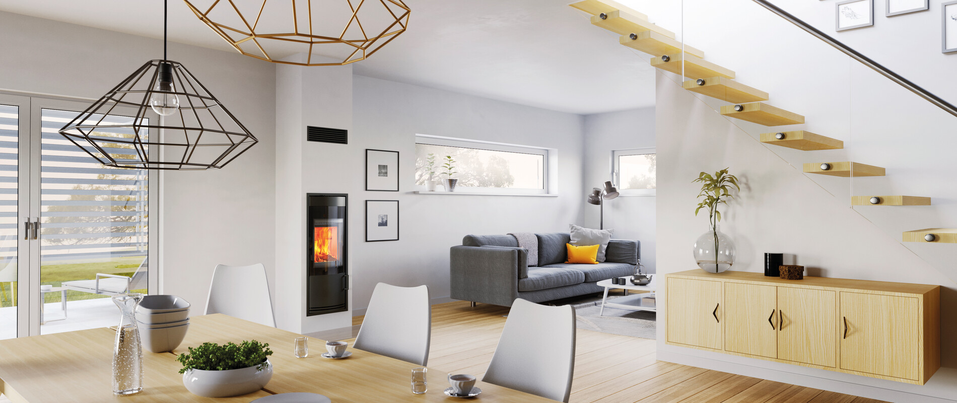 Blagovaona sa kaminom KINGFIRE Rondo SC