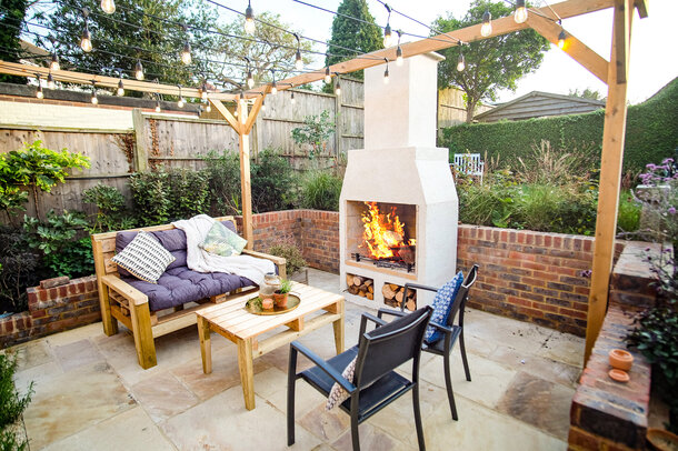 GARDEN FIREPLACE 1200 s vrtnom terasom