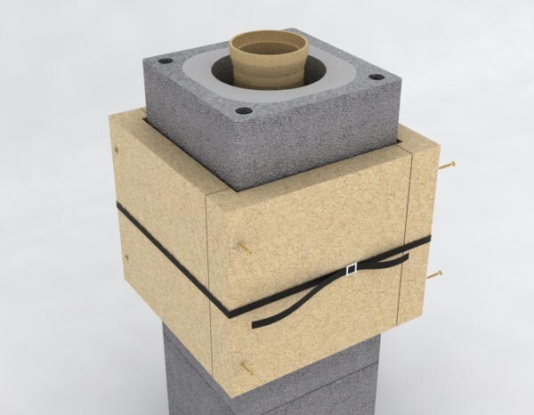 VERMIS ZERO na komínovom telese pre napojenie parozábrany