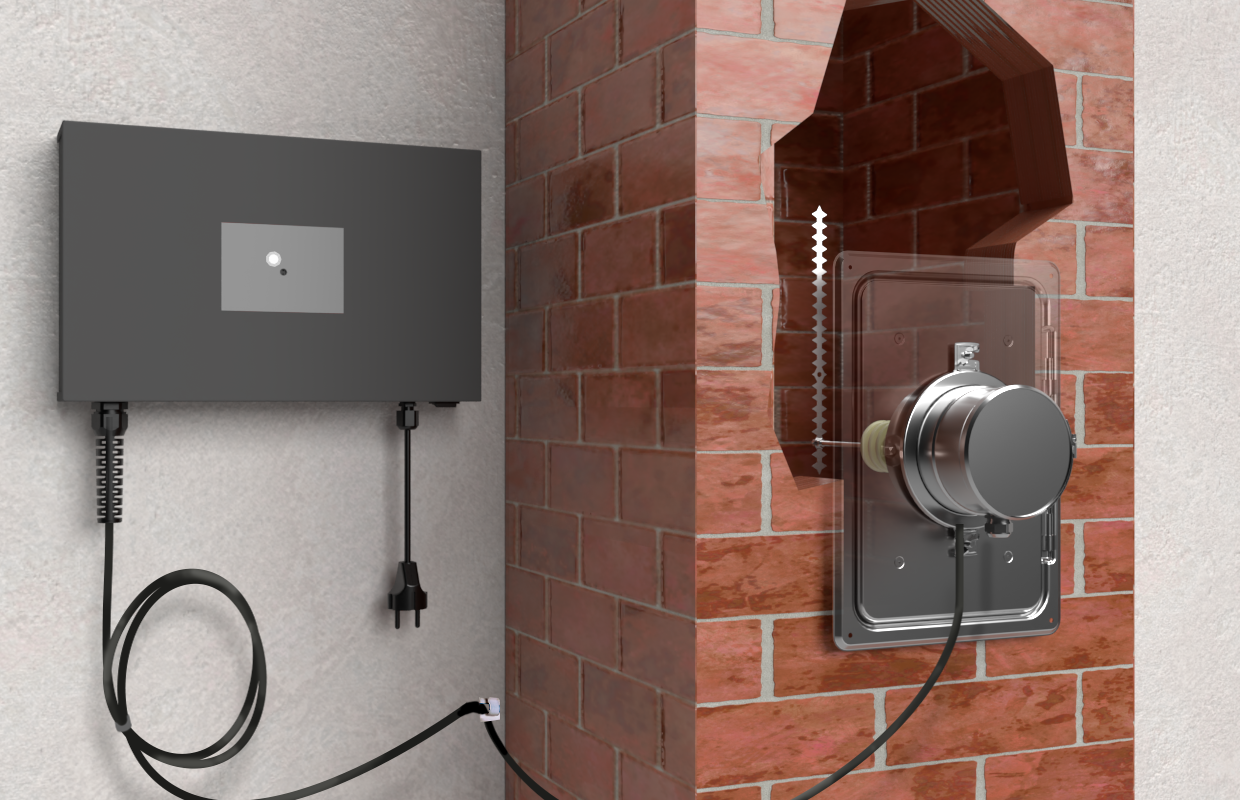 ePURO DOOR is the fine dust separator as an under-roof solution via the cleaning door