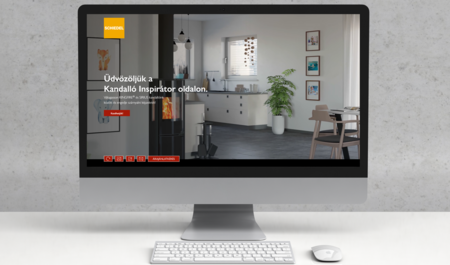 Schiedel Kandalló Inspirátor kezdőoldal egy monitoron